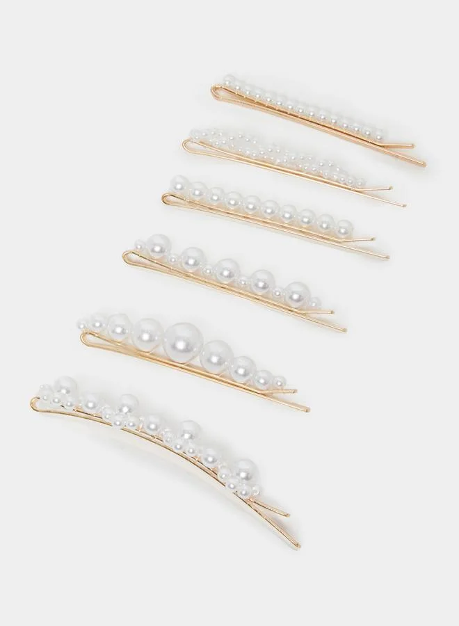 Styli Pack Of 6 - Pearl Hair Clips